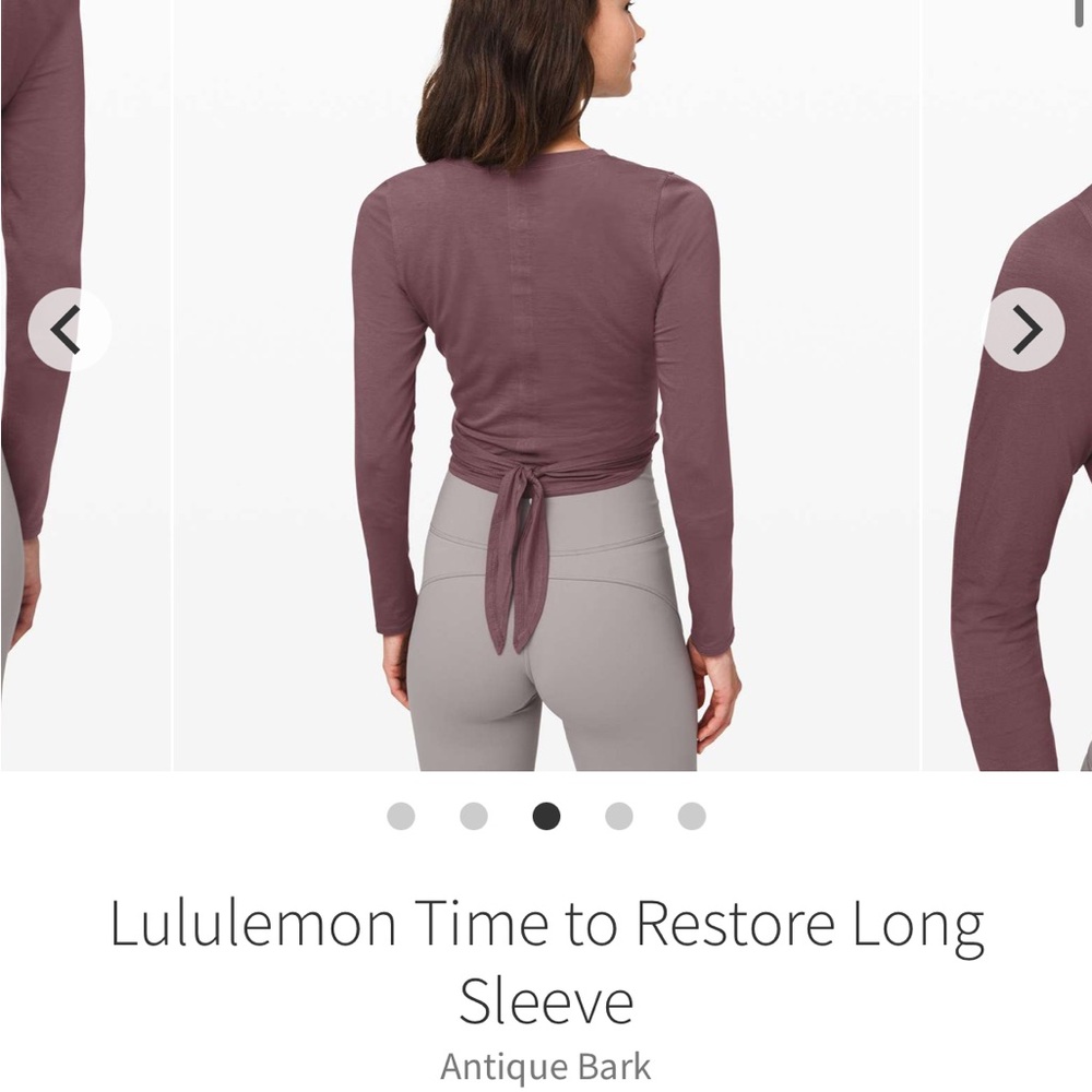 Lululemon Time To Restore Long Sleeve